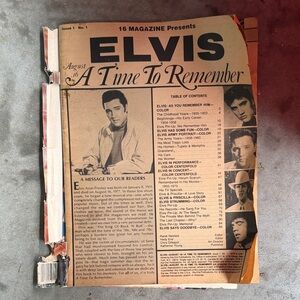 Vintage Elvis Magazine Cover